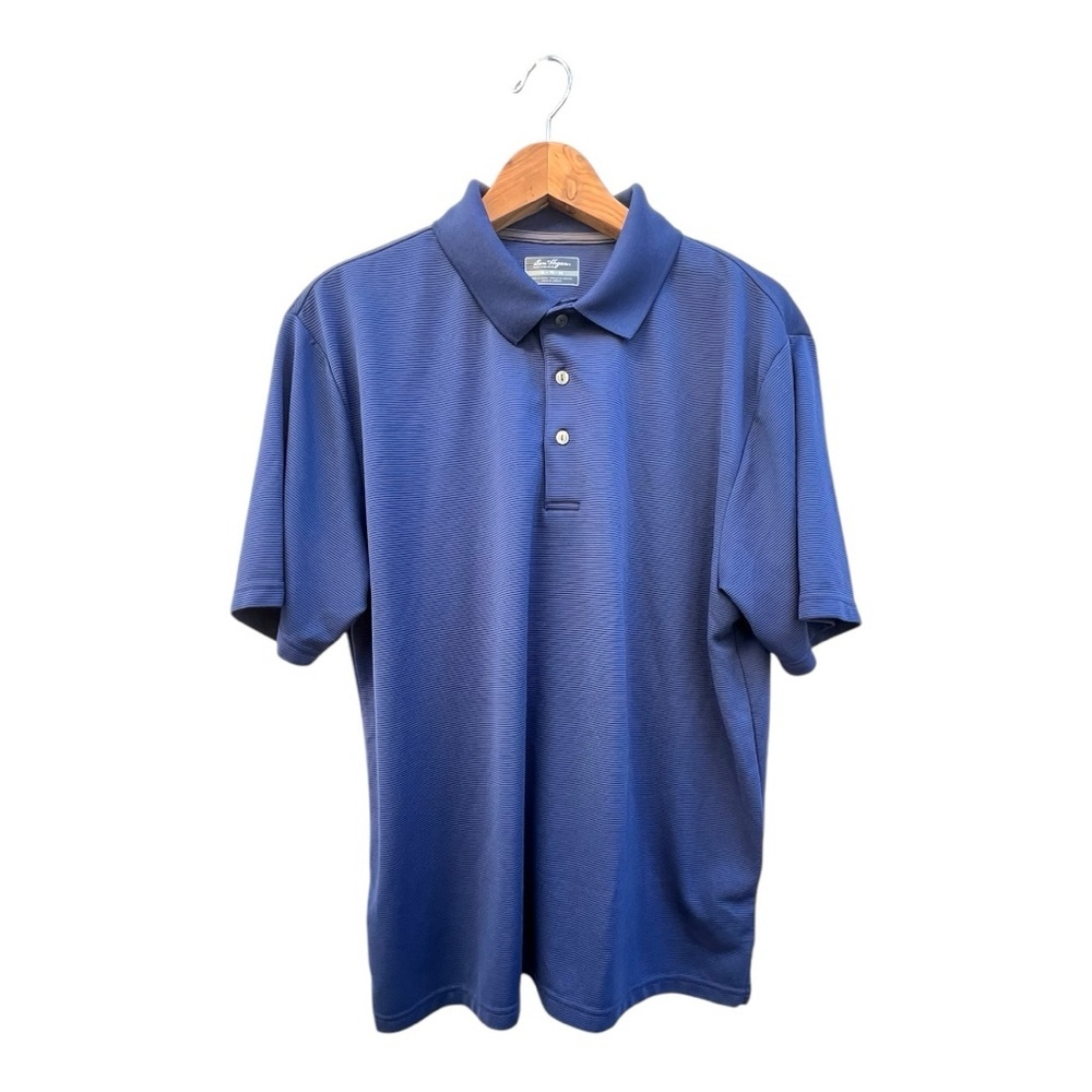 Ben Hogan Men's‎ Textured Navy Blue Polo Golf Shirt Size XL